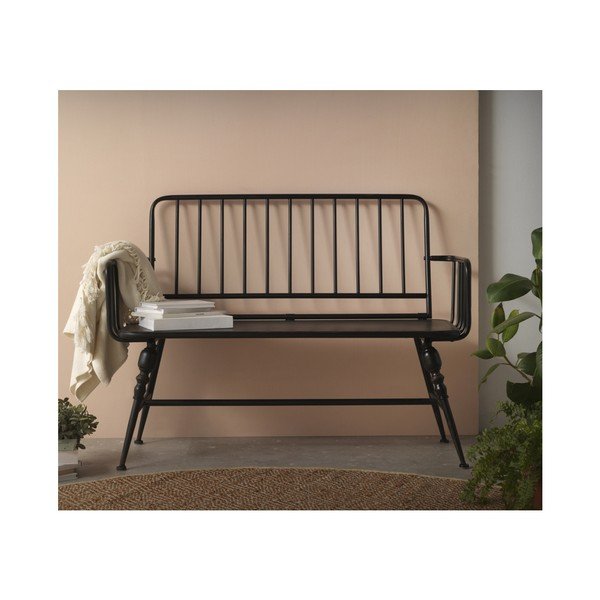 Черна метална пейка Gap - Geese-image-3