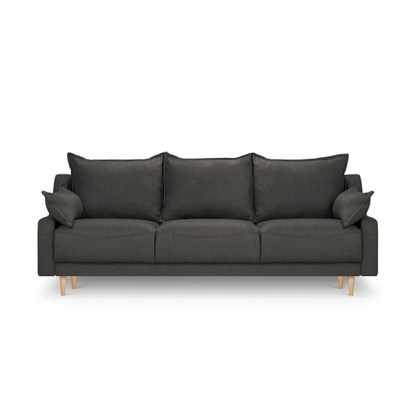 Тъмно сив разтегателен диван с място за съхранение Freesia - Mazzini Sofas