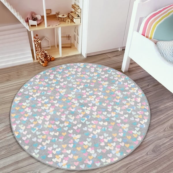 Светлосив детски килим ø 80 cm Comfort - Mila Home-image-4