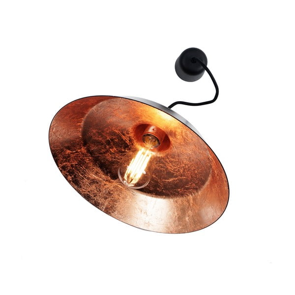 Černé stropní svítidlo s detailem v měděné barvě Bulb Attack Cinco-image-3