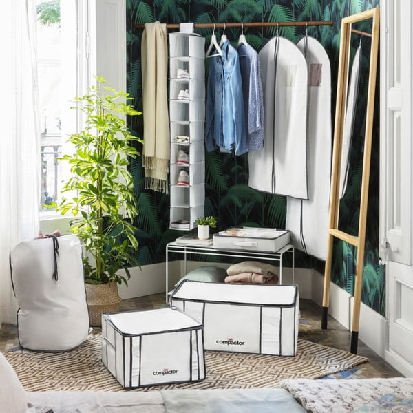 Бяла висяща чанта за костюми White - Compactor-image-3