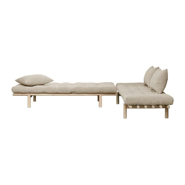 Бежов ленен диван 200 cm Pace - Karup Design-image-4