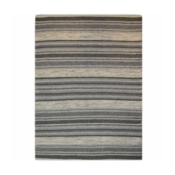 Šedý vlněný koberec s viskózou The Rug Republic Ronan, 230 x 160 cm