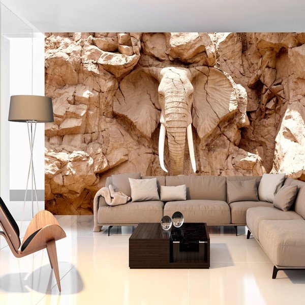 Широкоформатен тапет , 200 x 140 cm Stone Elephant - Artgeist-image-1