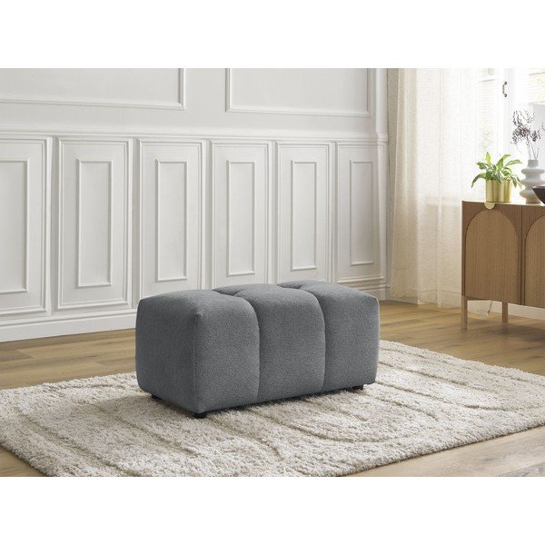 Сива шенилова табуретка Roxelane – Bobochic Paris-image-1