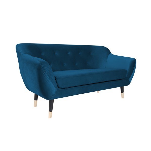 Син диван с черни крака Amelie, 158 cm Giorgio - Mazzini Sofas-image-2