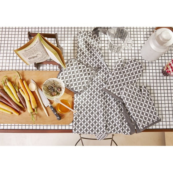 Сива памучна престилка Square - Tiseco Home Studio-image-1