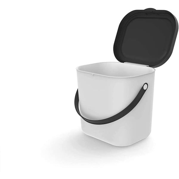 Бял контейнер за компостируеми отпадъци 6 L Albula - Rotho-image-2