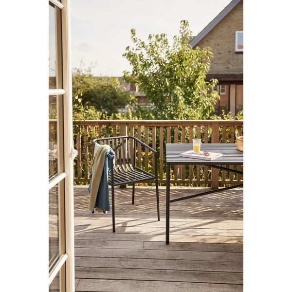 Черно градинско кресло метално Villa – Hübsch-image-3