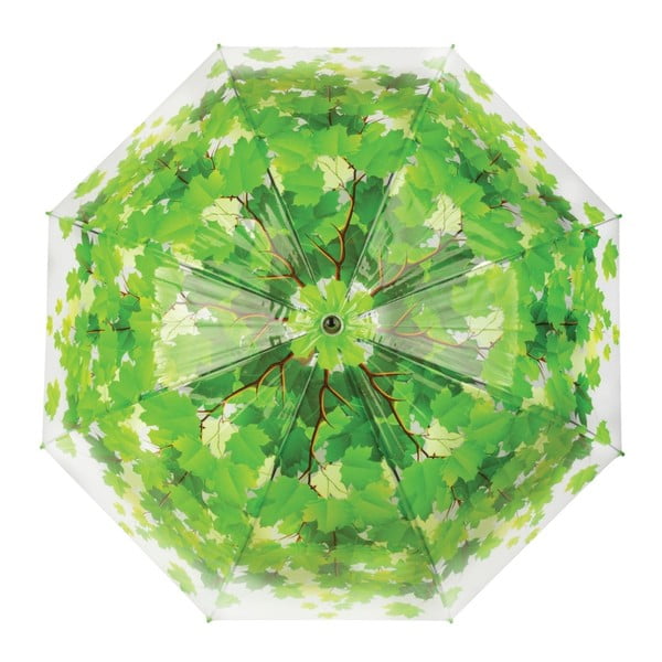 Прозрачен ветроустойчив чадър за блясък със зелени детайли Ambiance Birdcage Leaf, ⌀ 92,5 cm - Esschert Design-image-2