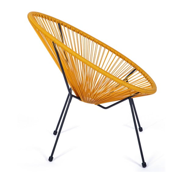 Жълт градински стол метален/пластмасов Avocado Comfort – Bonami Selection-image-2