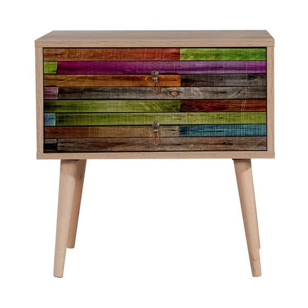Дървено нощно шкафче Iris Rainbow - Vella