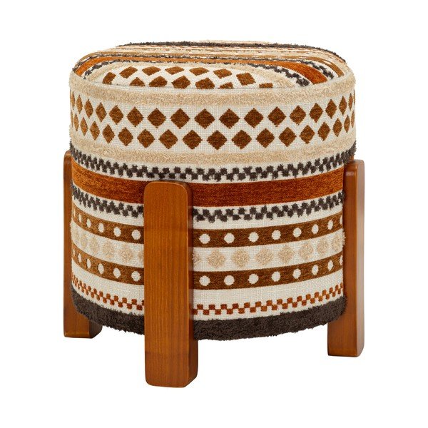 Кафява/бежова табуретка Ethnic  – Mauro Ferretti-image-3