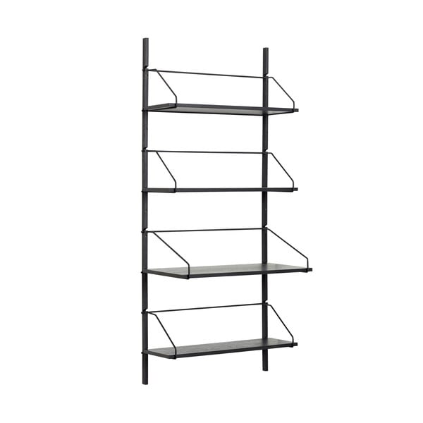 Черен стенен рафт от ясенова дървесина , 84 x 181 cm Norm - Hübsch-image-4