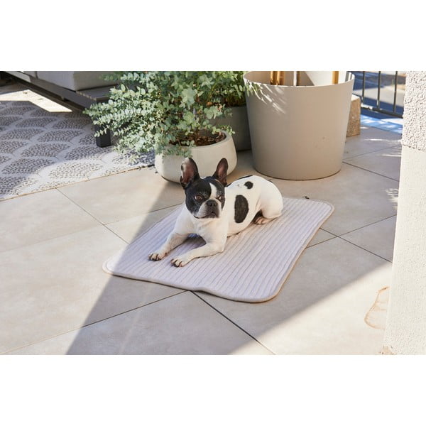 Сиво памучно одеяло за куче 75x100 cm Onda Pebble M – MiaCara-image-1