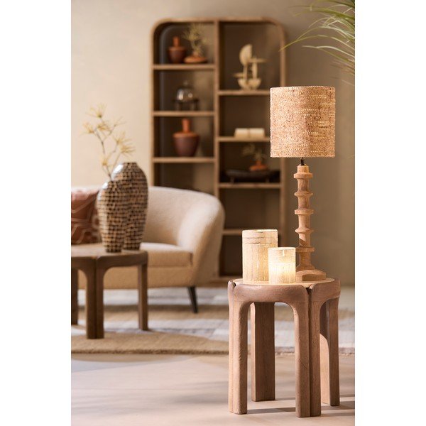 Кръгла странична масичка с скаменен плот за маса ø 45 cm Ali – Light & Living-image-1