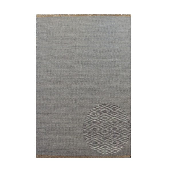 Vlněný koberec Kyla Grey, 80x250 cm