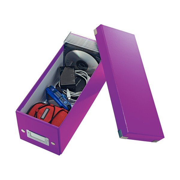 Лилава кутия за съхранение с капак CD диск, дължина 35 cm Click&Store - Leitz-image-3