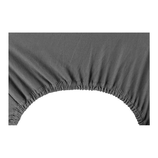 Тъмно сив еластичен чаршаф , 180/200 x 200 cm Nephrite - DecoKing-image-3