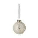 Комплект от 8 коледни орнамента от бяло стъкло Pearl - J-Line