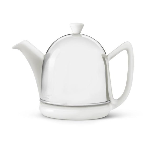 Бял чайник с цедка за насипен чай Manto, 600 ml - Bredemeijer