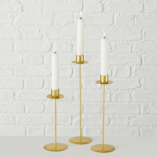 Комплект от 3 свещника в златно Kimo - Boltze-image-2