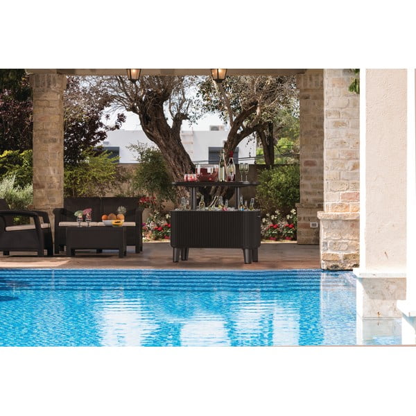 Пластмасова градинска маса с тавичка за лед 83.5x40 cm Bevy – Keter-image-1