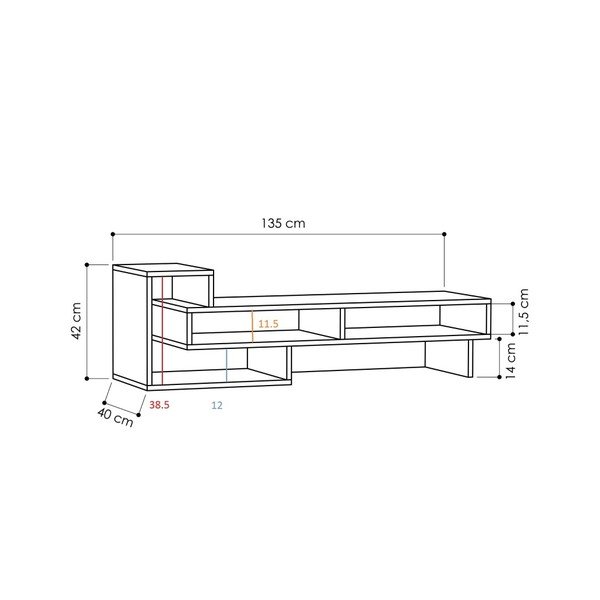 Антрацитно сива ТВ масичка Tetra - Unknown-image-2