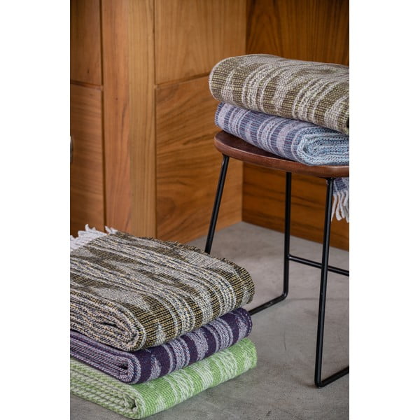 Синьо одеяло със съдържание на памук , 140 x 180 cm Zanzibar - Euromant-image-3