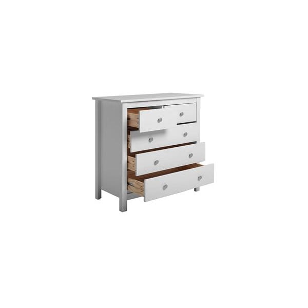 Бял висок скрин от масивен бор 79x80 cm Berna – Marckeric-image-3