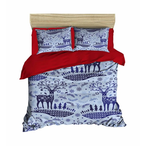 Коледно спално бельо за двойно легло с чаршаф Jade, 160 x 220 cm - Mijolnir