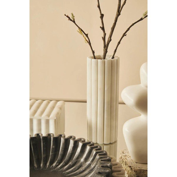 Бяла мраморна ваза (височина 20 cm) Savio – Premier Housewares-image-3