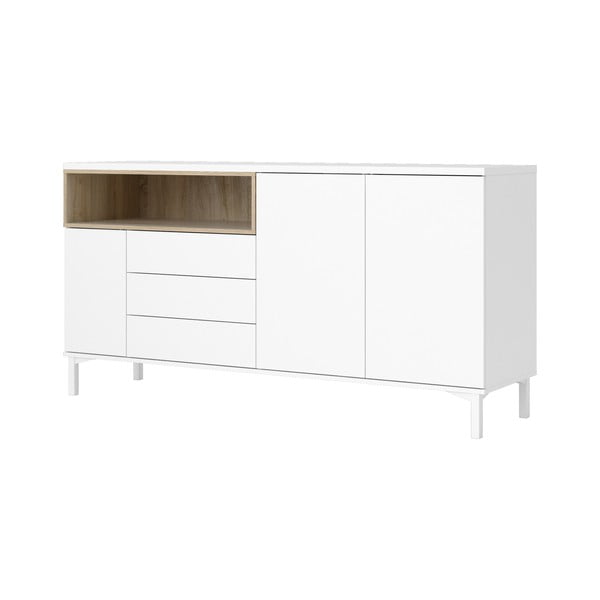 Бял скрин 176x90x49 cm Roomers – Tvilum-image-4