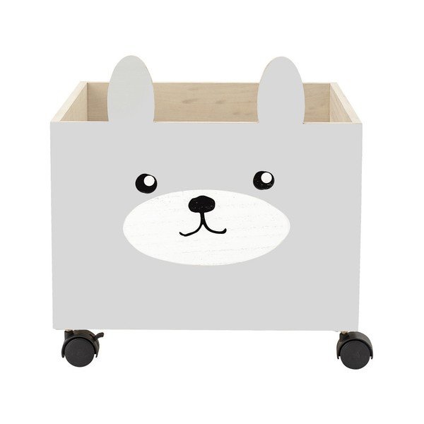 Дървена кутия за съхранение на играчки на колела - Bloomingville-image-1