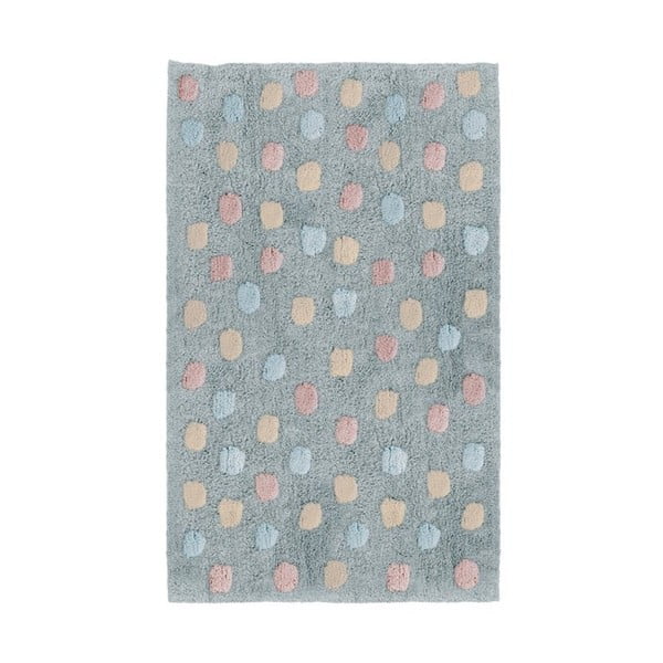 Modrošedý dětský ručně vyrobený koberec Tanuki Stones, 120 x 160 cm