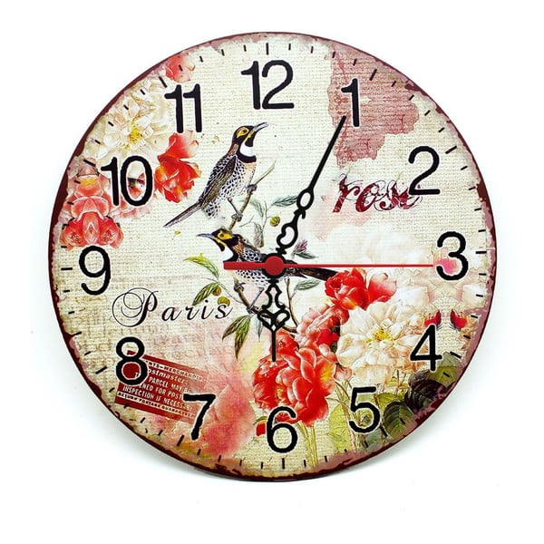 Nástěnné hodiny Rose Paris, 30 cm
