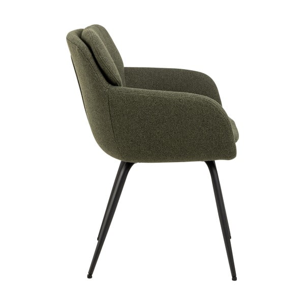 Тапициран трапезен стол с подлакътници в цвят каки Dora – Actona-image-3