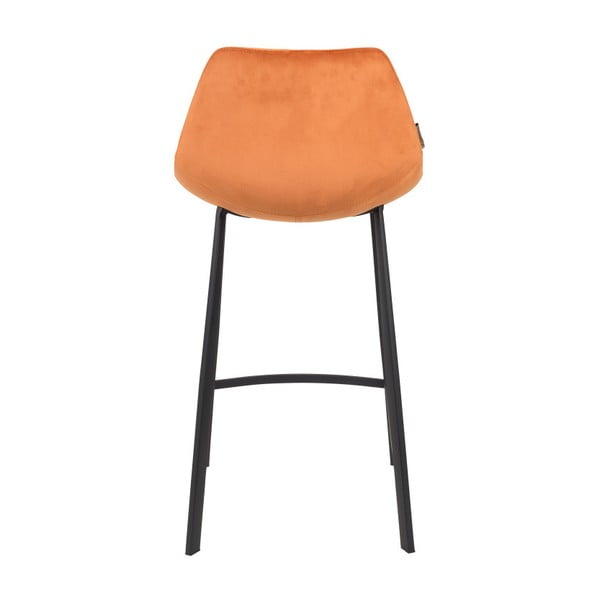 Комплект от 2 оранжеви бар стола с кадифена покривка, височина 91 cm - Dutchbone-image-4