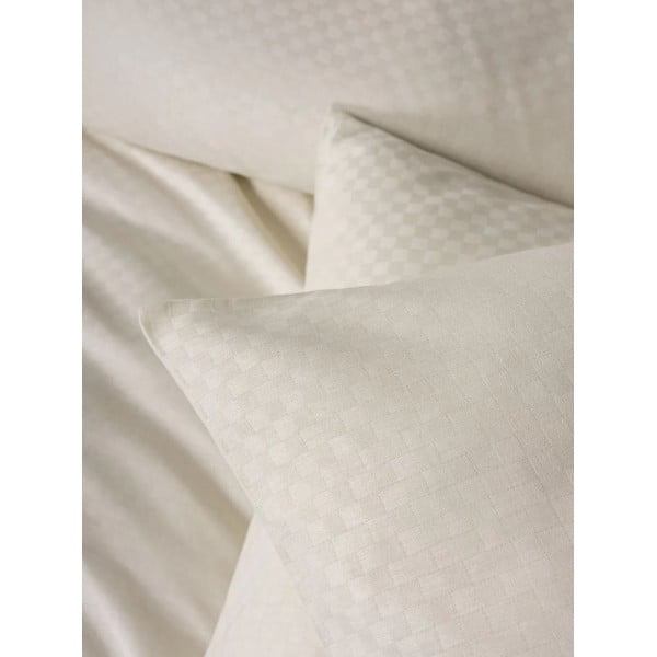 Бежово единично  спално бельо от памук Renforcé 140x200 cm Checkered – Mila Home Luxury-image-2