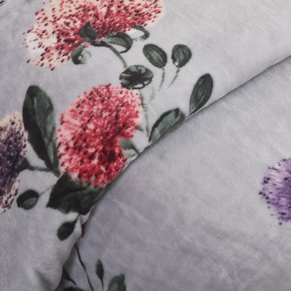 Светлосиво единично  спално бельо от микроплюш 140x200 cm Margot – My House-image-3