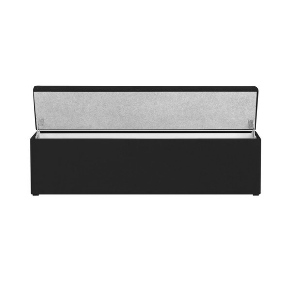 Černý otoman Mazzini Sofas Ancona, 140 x 47 cm-image-1