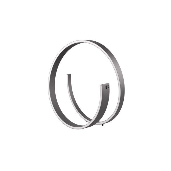 Черна LED настолна лампа с гласово управление/ управление чрез мобилно приложение с метален абажур (височина 45 cm) Cinardi – CINQUE-image-1