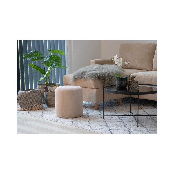 Бежов пуф , ø 34 cm Ejby - House Nordic-image-2