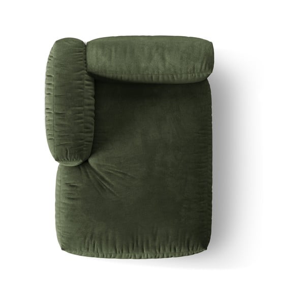 Зелен кадифен модул за диван (ляв ъгъл) Martina – Micadoni -image-3