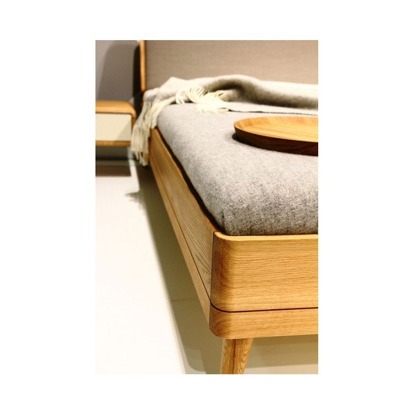 Dvoulůžková postel z masivního dubového dřeva Javorina Direct, 160 x 200 cm-image-2