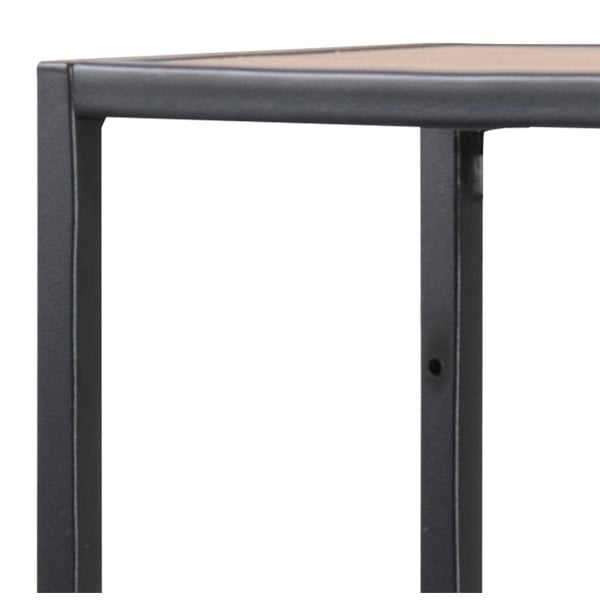 Черна/естествена стенна библиотека от декор от дъб  75x91 cm Seaford – Actona-image-4