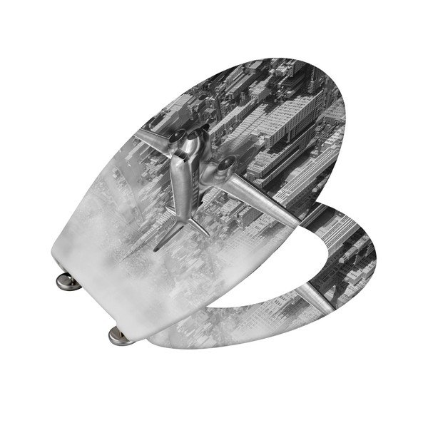 Тоалетна седалка с лесно затваряне Old Time Plane, 45 x 37,5 cm - Wenko-image-2