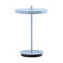 Светлосиня метална LED настолна лампа с метален абажур (височина 31 cm) Asteria Move – UMAGE