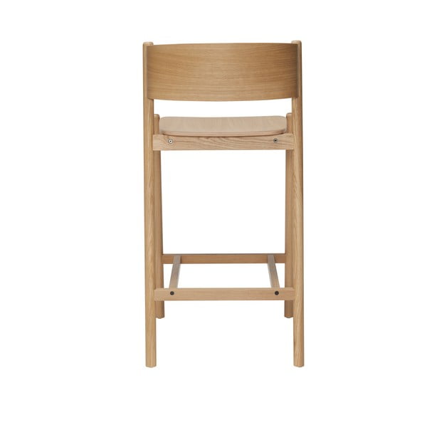 Бар стол от декор от дъб в естествен цвят (височина на седалката 75 cm) Oblique – Hübsch-image-3