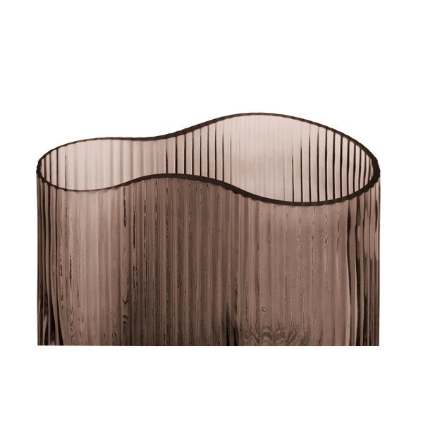 Ваза от кафяво стъкло Wave, височина 18 cm Allure Wave - PT LIVING-image-2